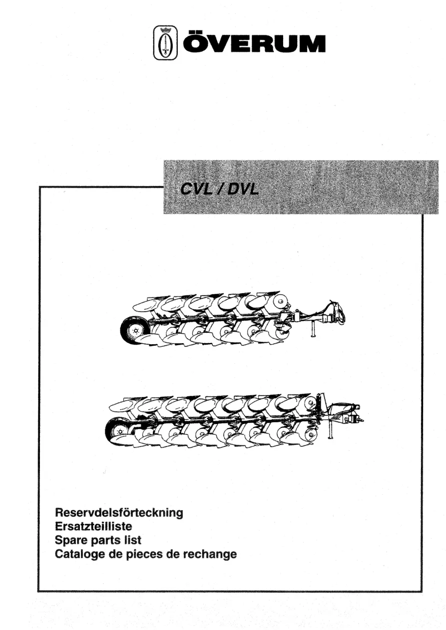 Overum Cvl Dvl 2000 Parts Manual