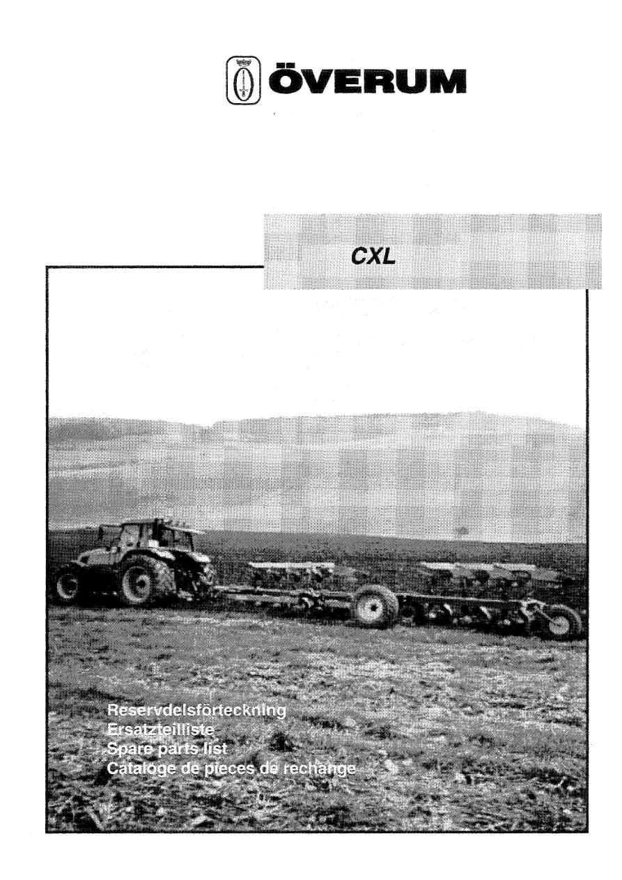 Overum Cxl2000 2000 Parts Manual