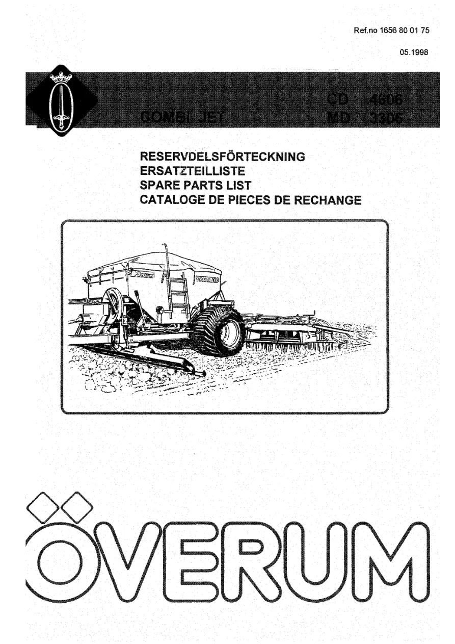 Overum Combijet Cd4606 Md3306 Parts Manual