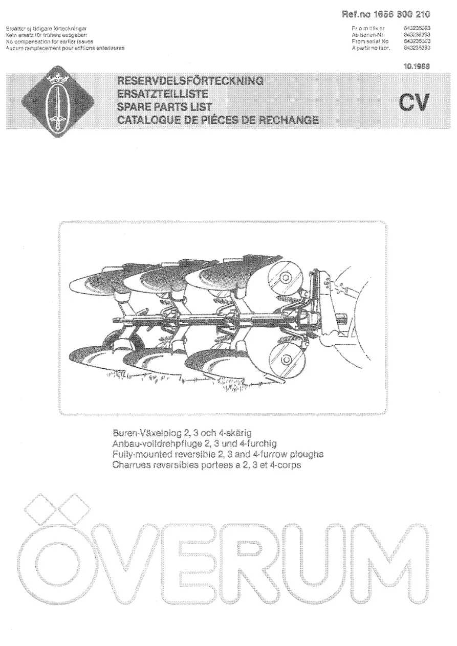 Overum 2 4 Cv 1988 Parts Manual