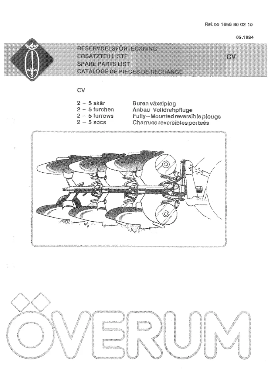 Overum 2 4 Cv 1994 Parts Manual