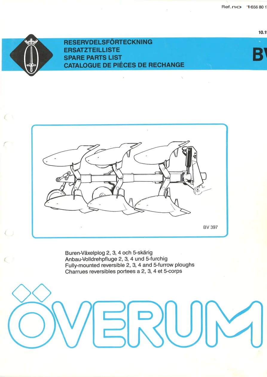 Overum 2 5 Bv 1988 Parts Manual