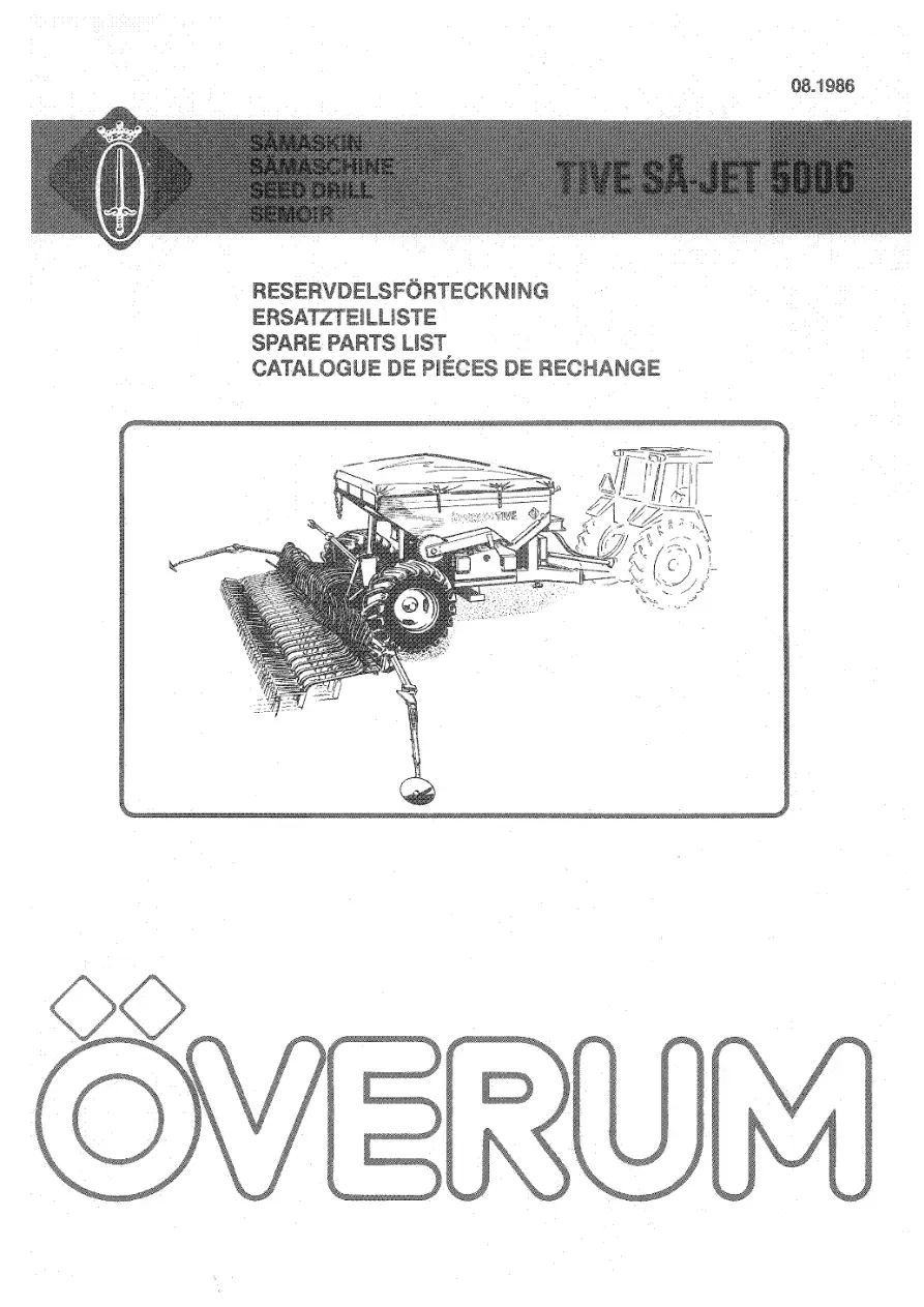 Overum Tive Sajet 5006 Parts Manual