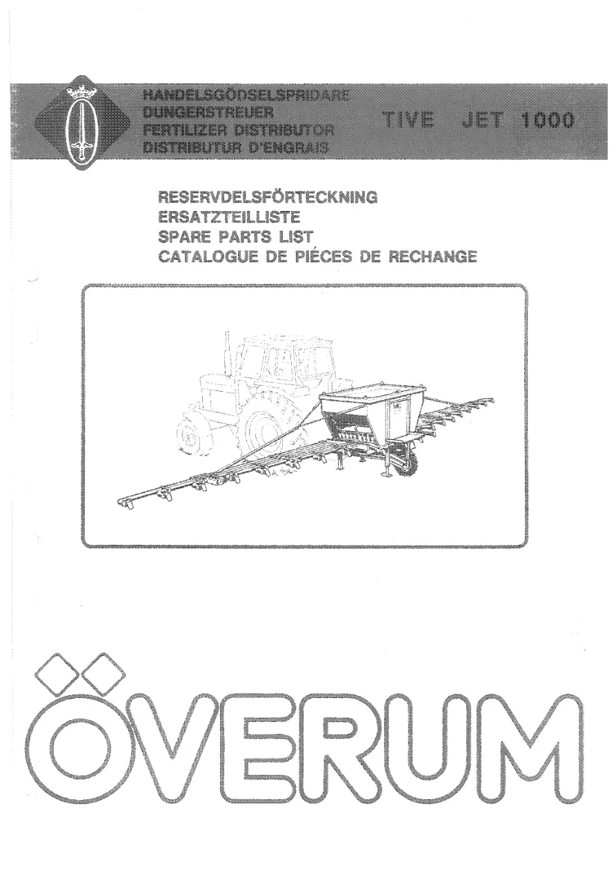 Overum Tivejet 1000 Parts Manual