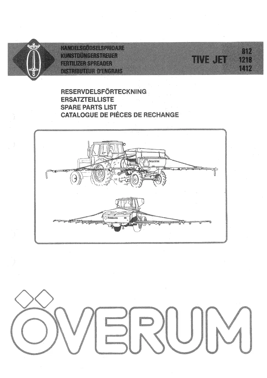 Overum Tivejet 812 1218 1412 Parts Manual