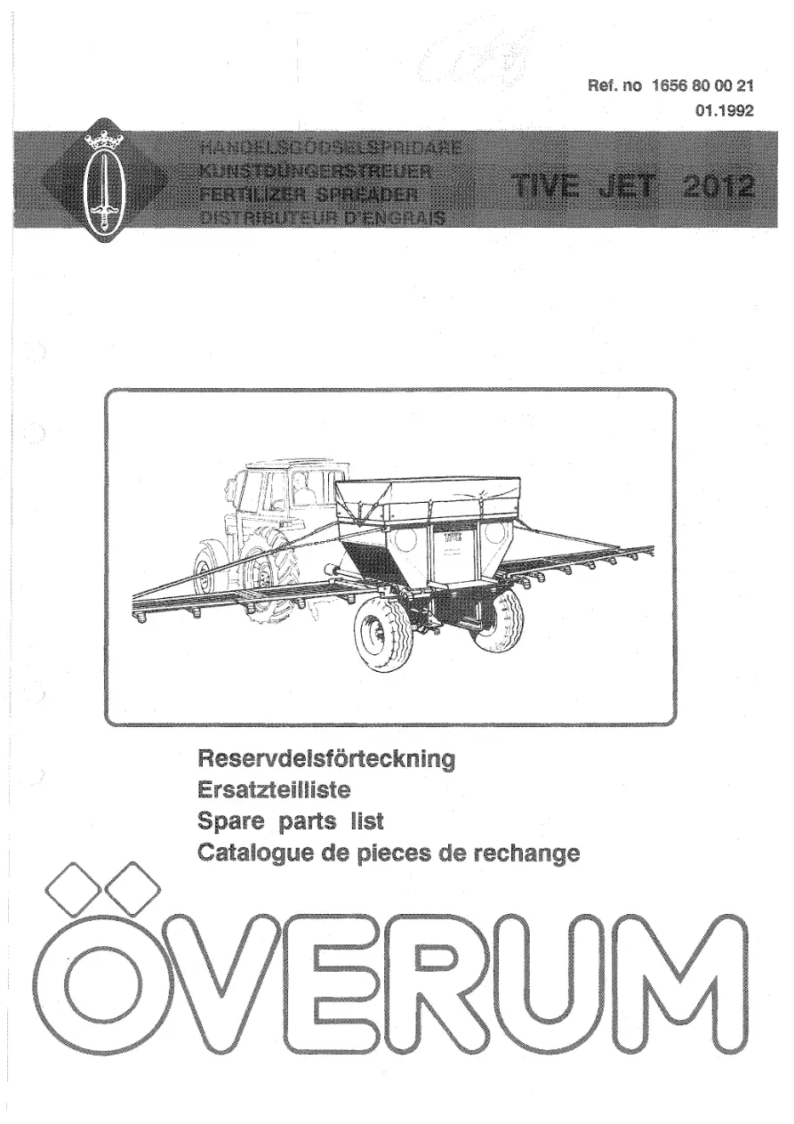 Overum Tivejet 2012 Parts Manual