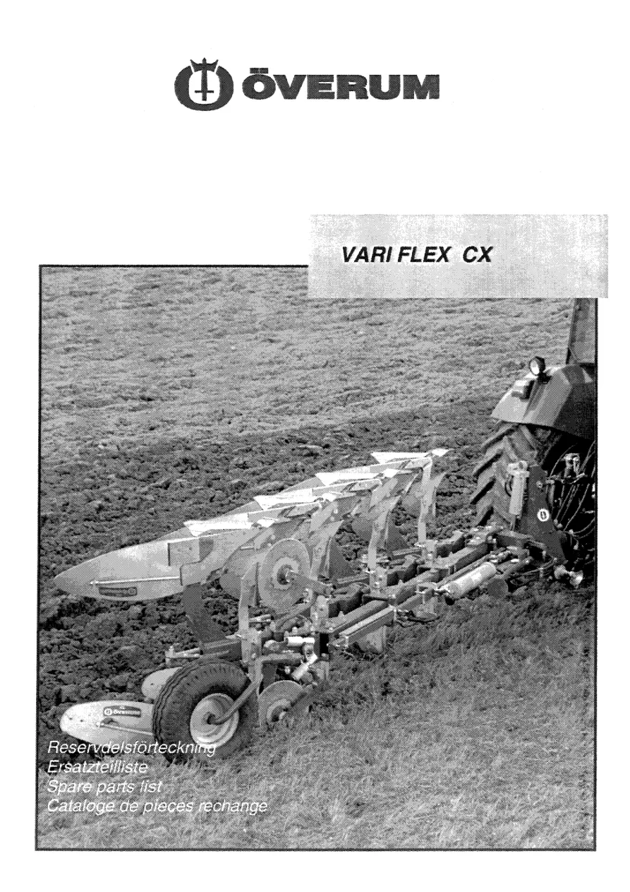 Overum Flex Cx 2002 Parts Manual