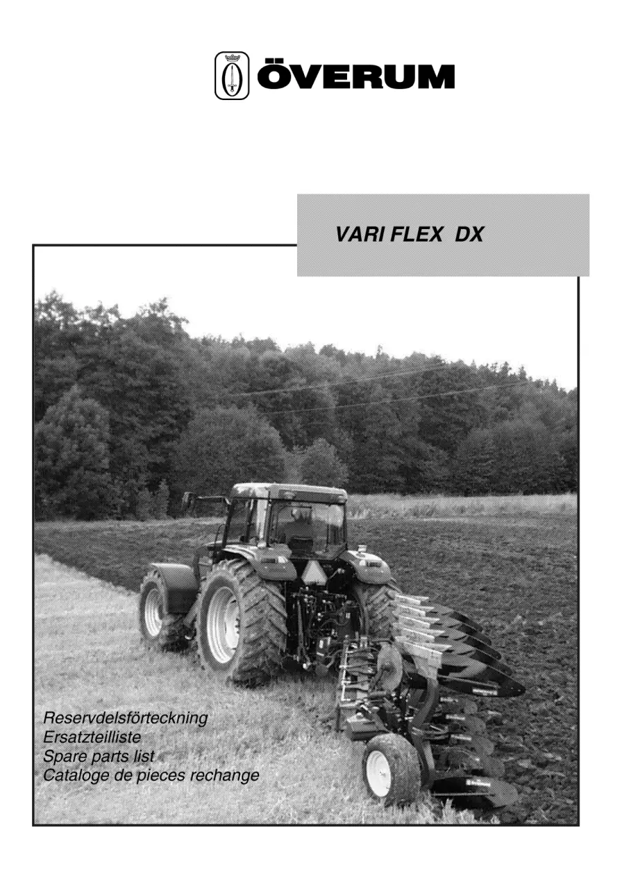 Overum Variflex Dx 2004 Parts Manual