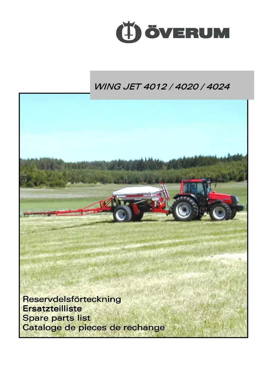 Overum Wingjet 4012 4020 4024 Parts Manual