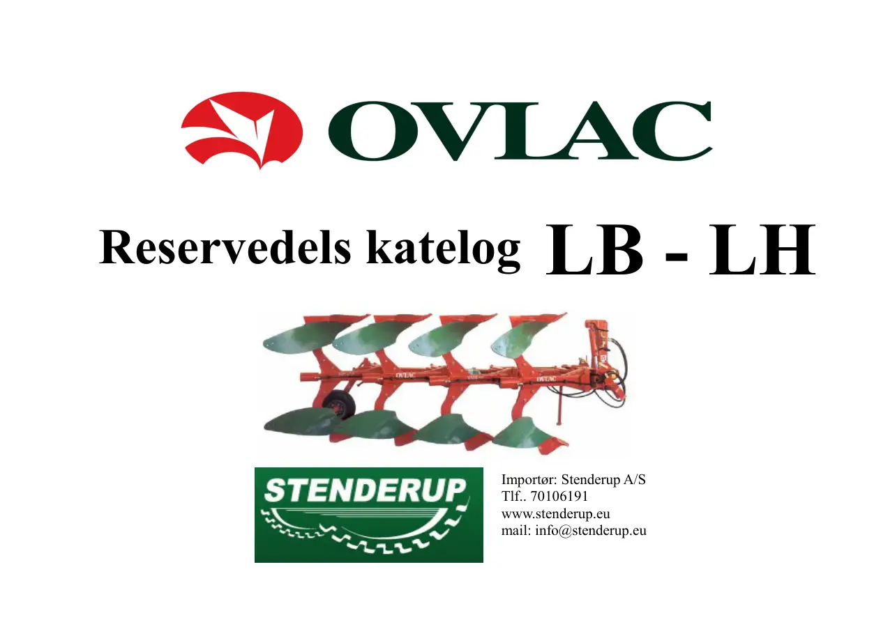 Ovlac Lb Lh 2006 Parts Manual