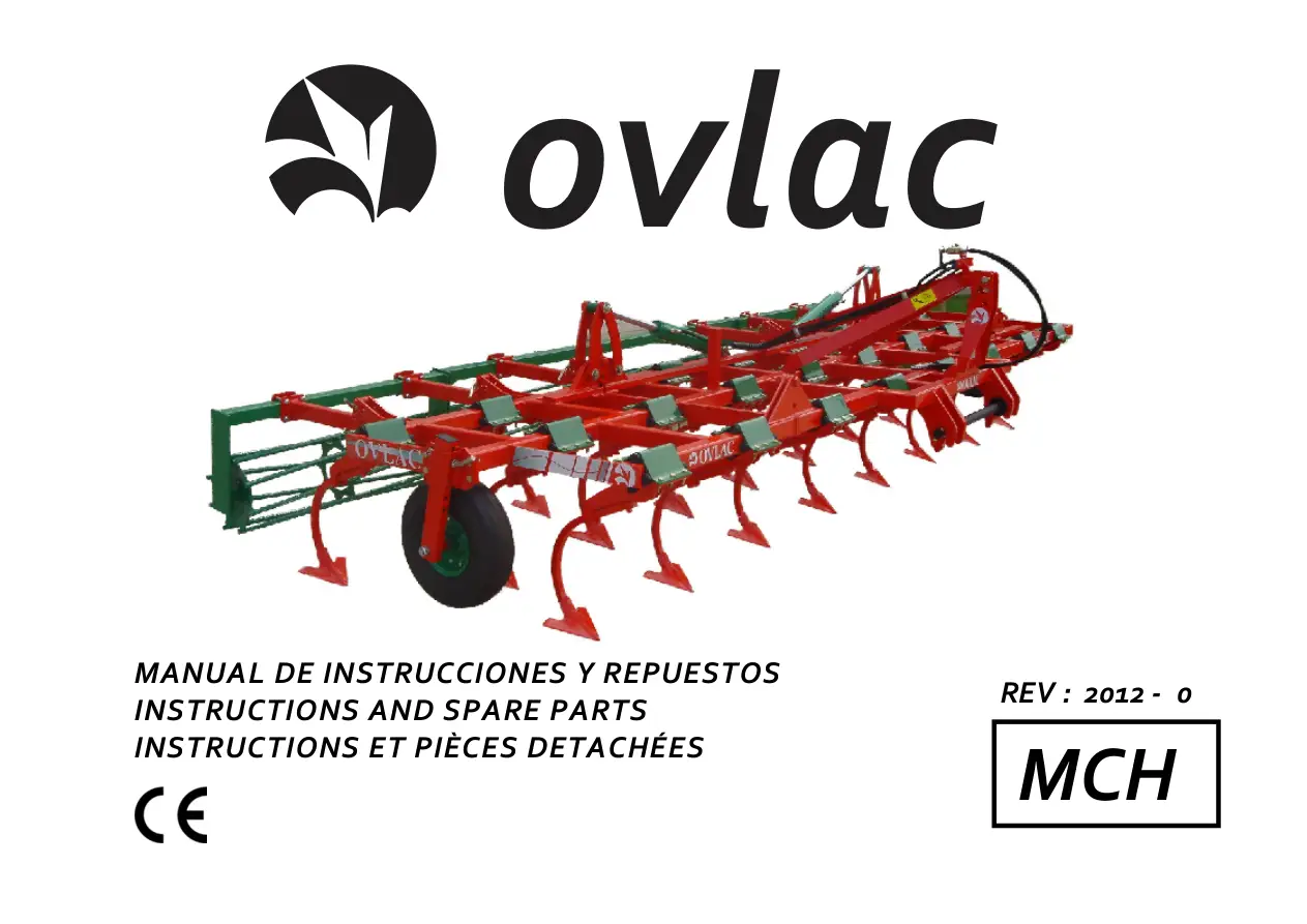 Ovlac Mch 2012 Parts Manual