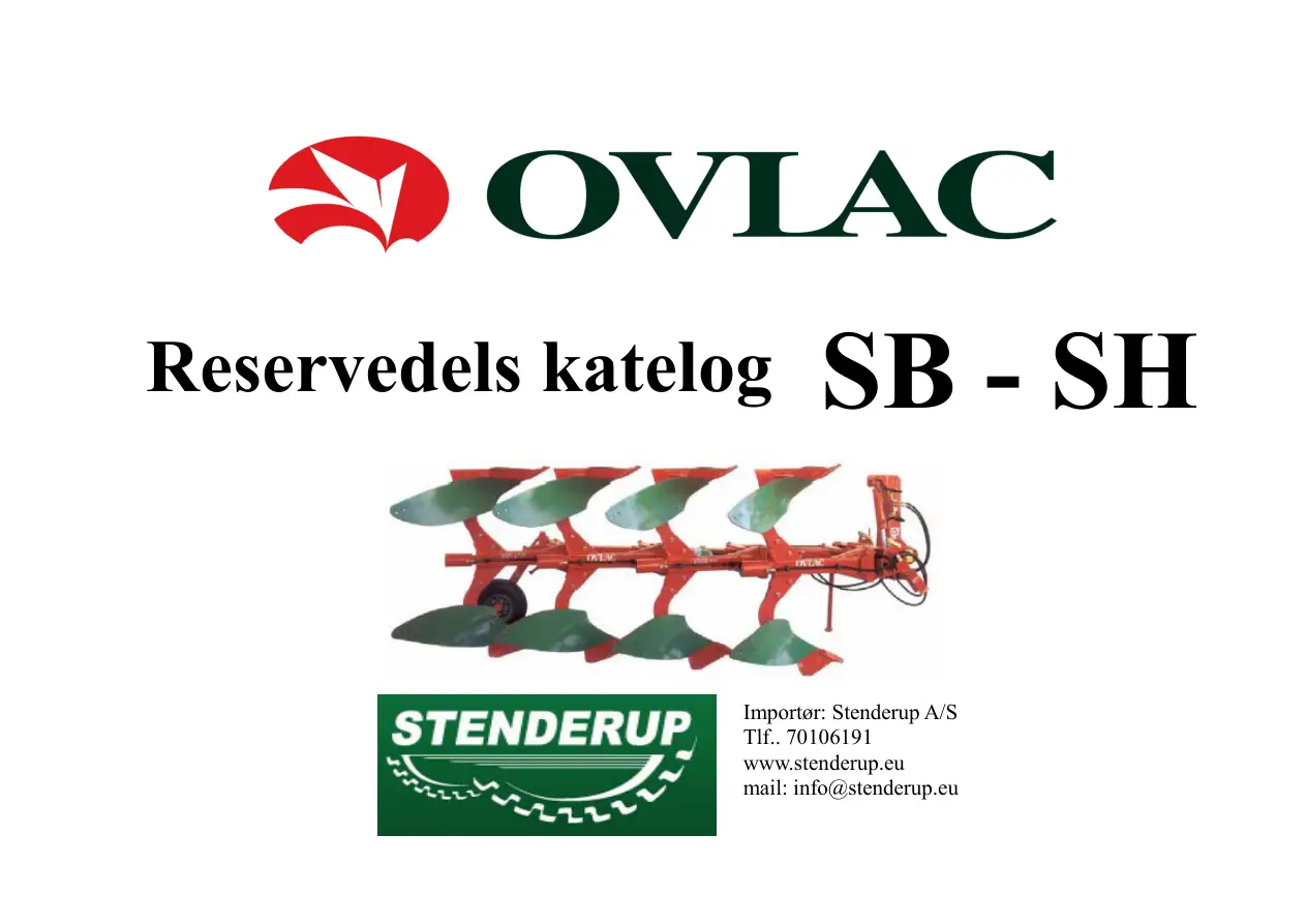 Ovlac Sb Sh 2006 Parts Manual