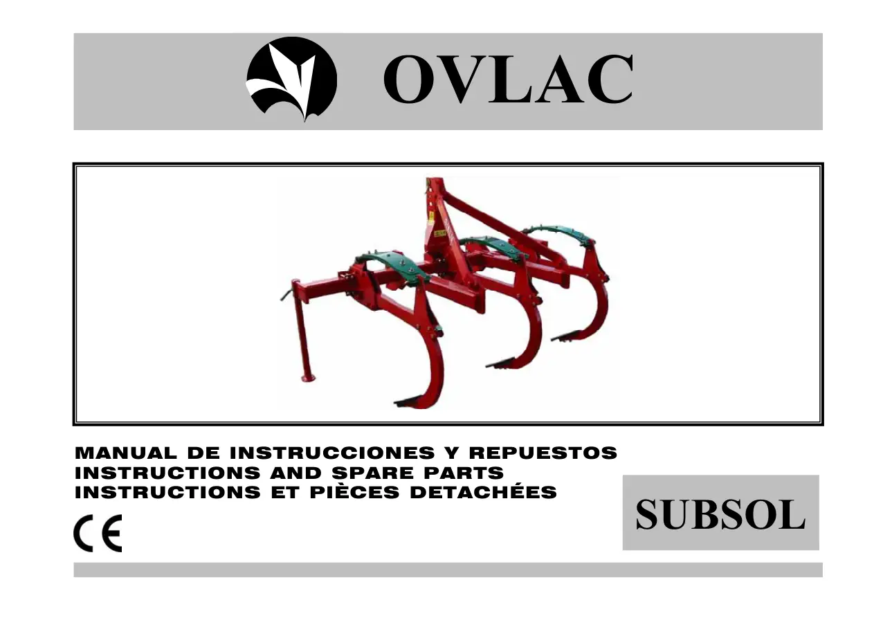 Ovlac Subsol Parts Manual