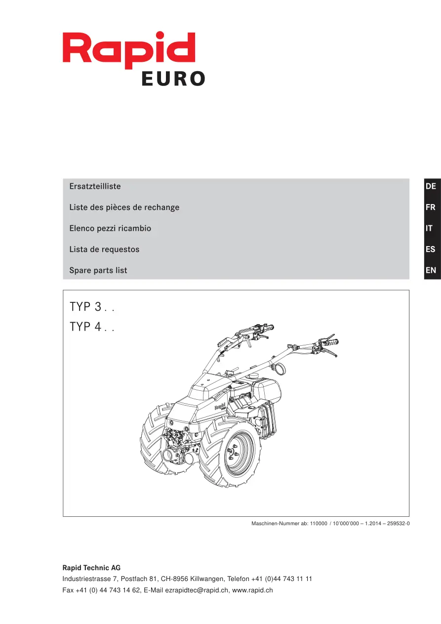 Rapid Technic Euro 3 4 Parts Manual
