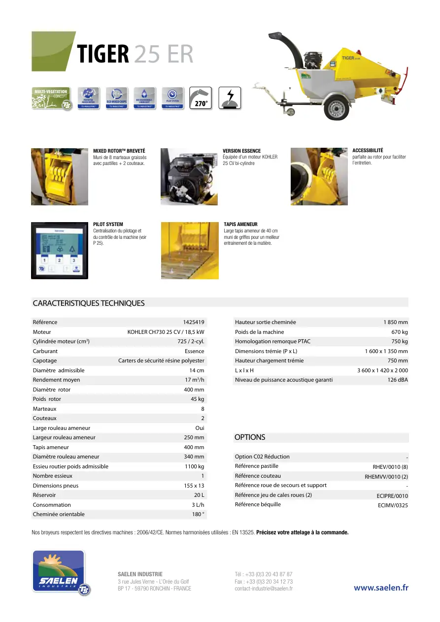 Saelen Tiger 25Er Operators Manual