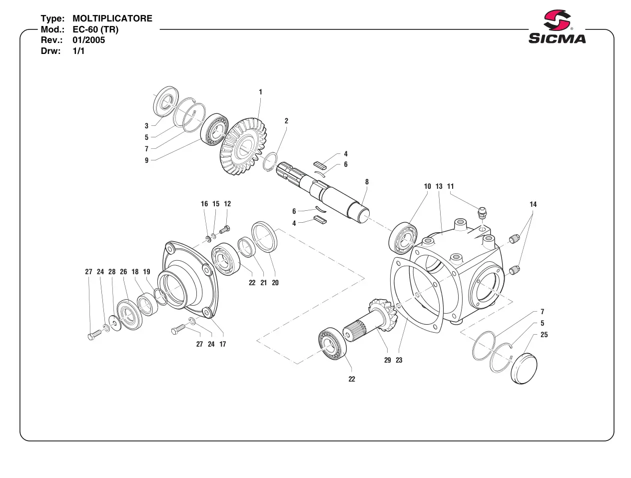 Sicma Ec60 Tr 2005 Parts Manual
