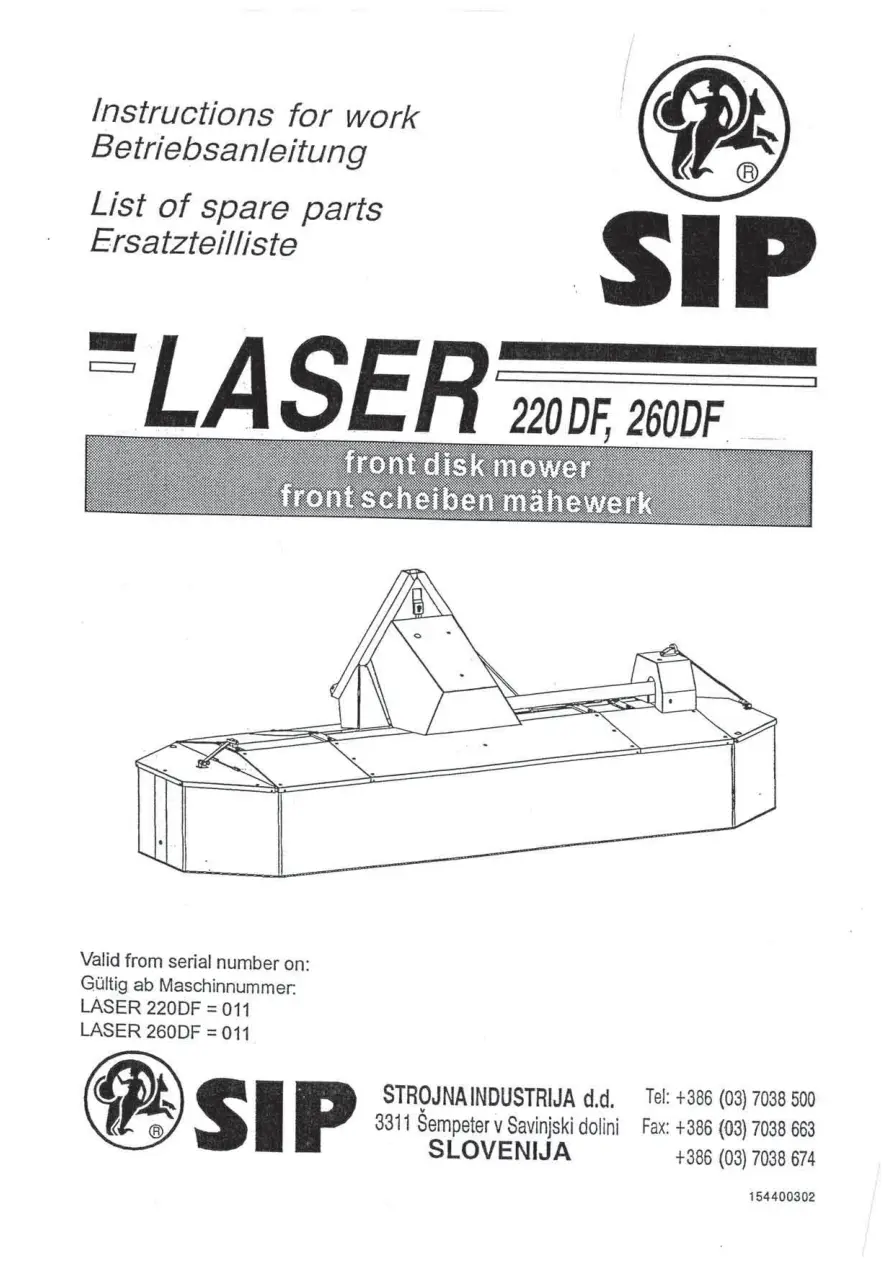 SIP 220 260 Parts Manual
