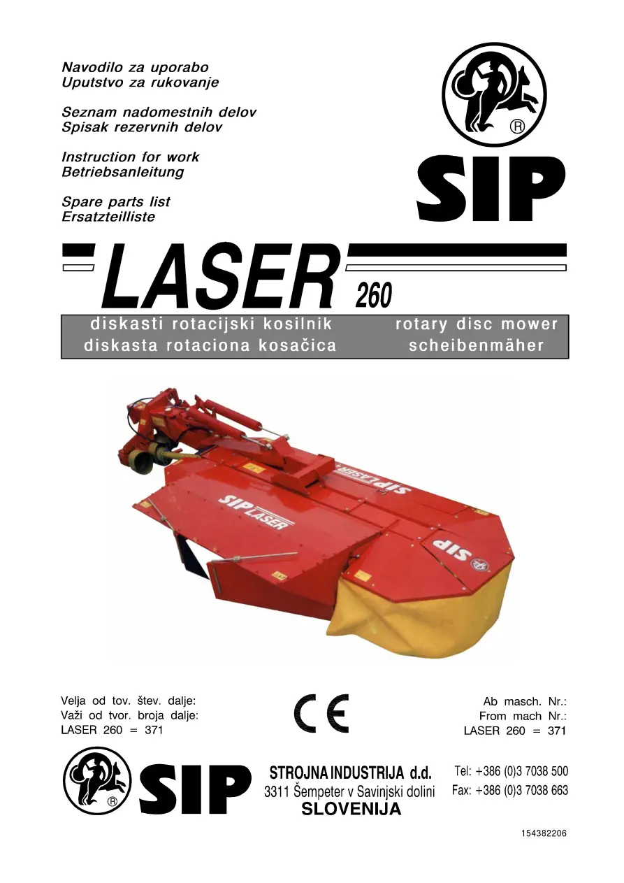SIP 260 Parts Manual