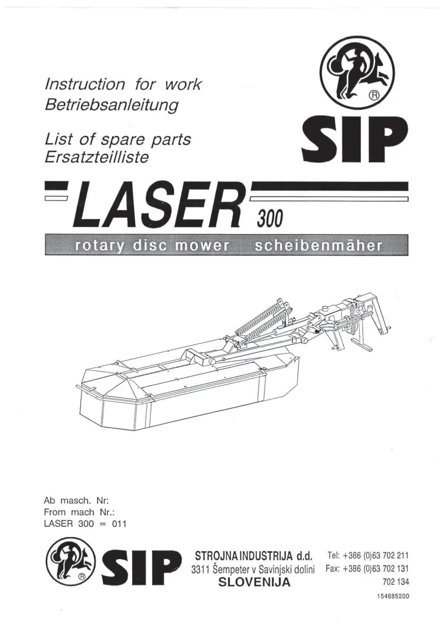 SIP 300 Parts Manual