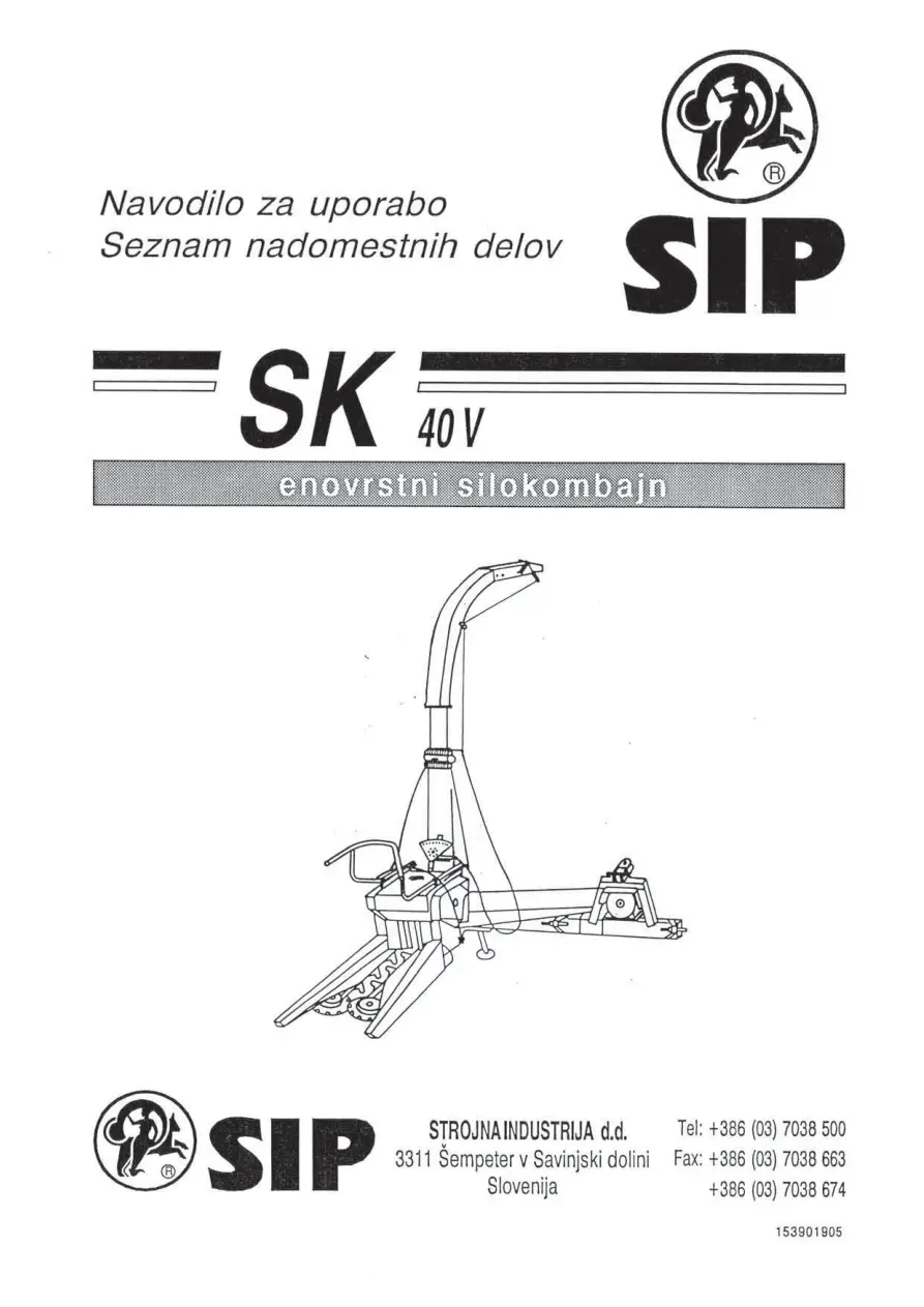 SIP Sk 40V Parts Manual