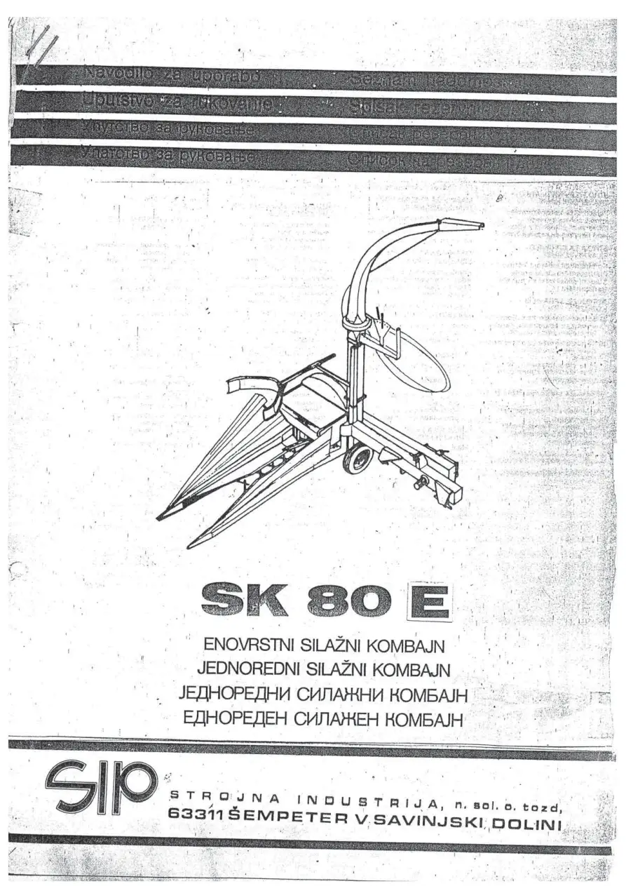 SIP Sk 80E Parts Manual