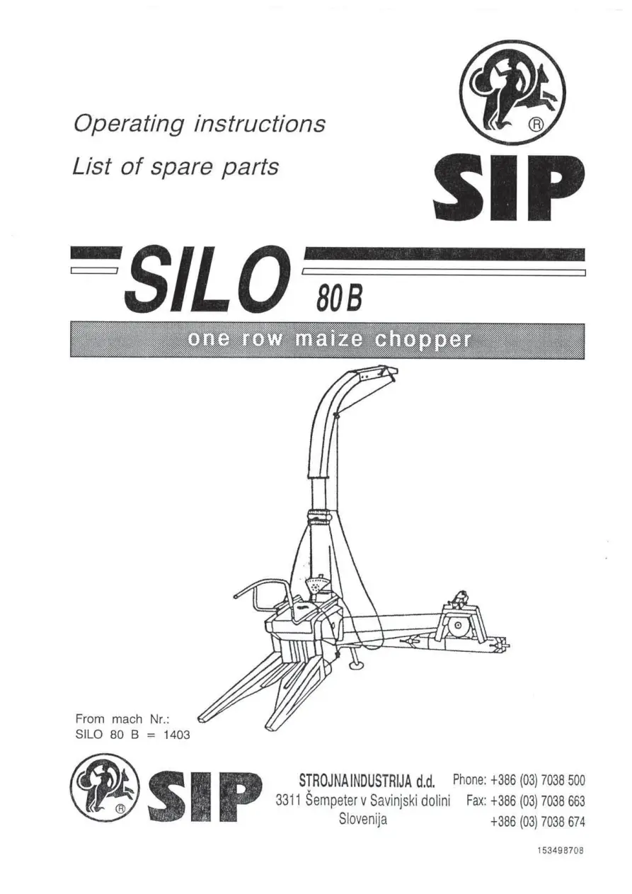 SIP 80B Parts Manual