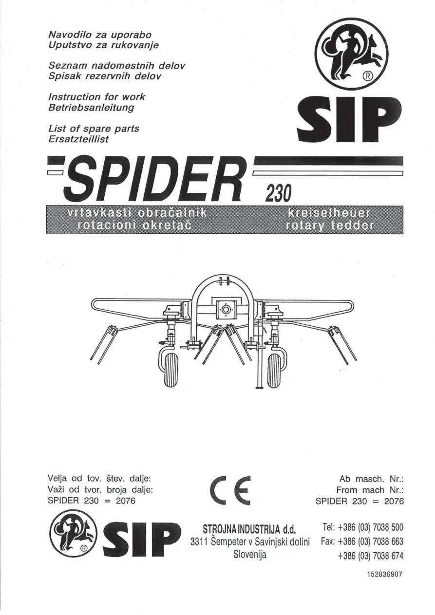 SIP 230 Parts Manual