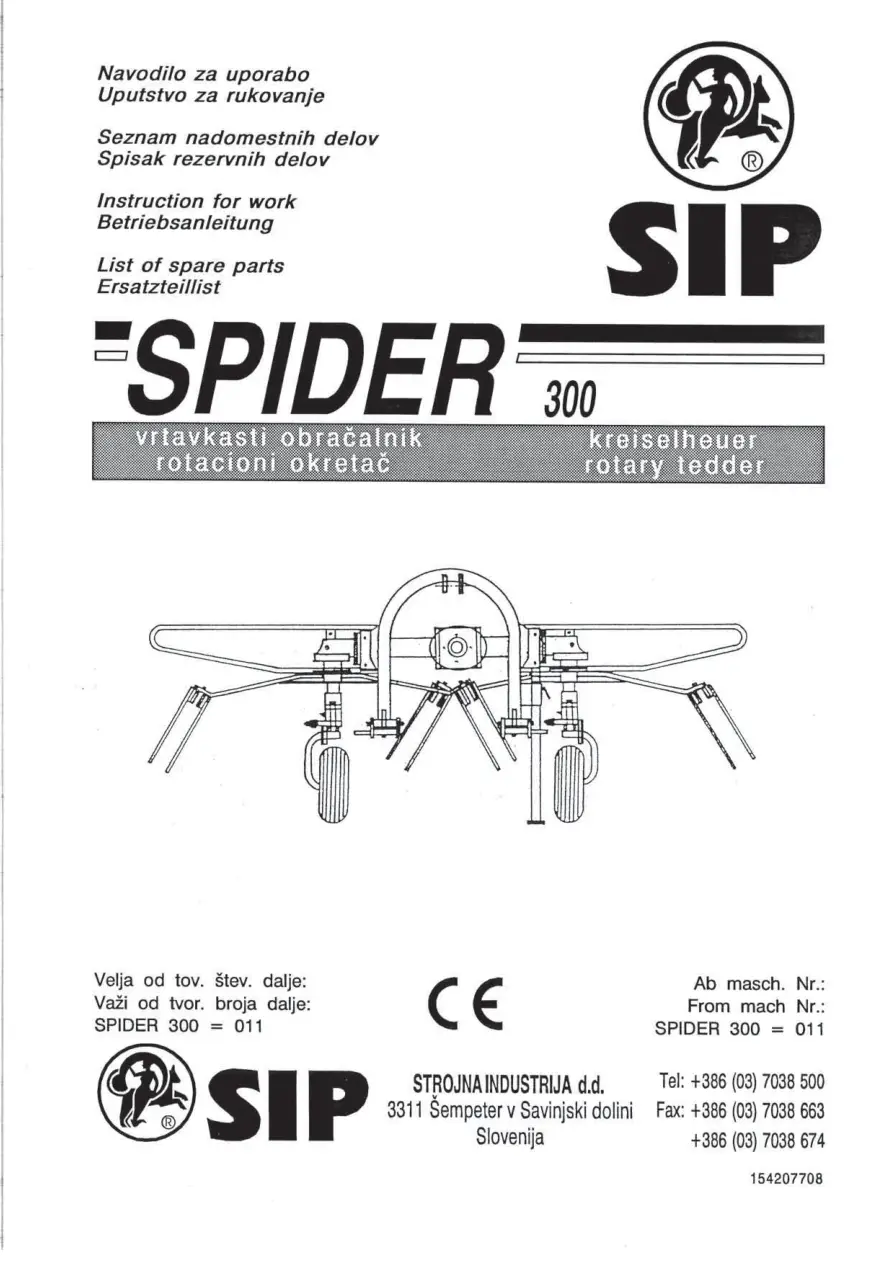 SIP 300 Parts Manual