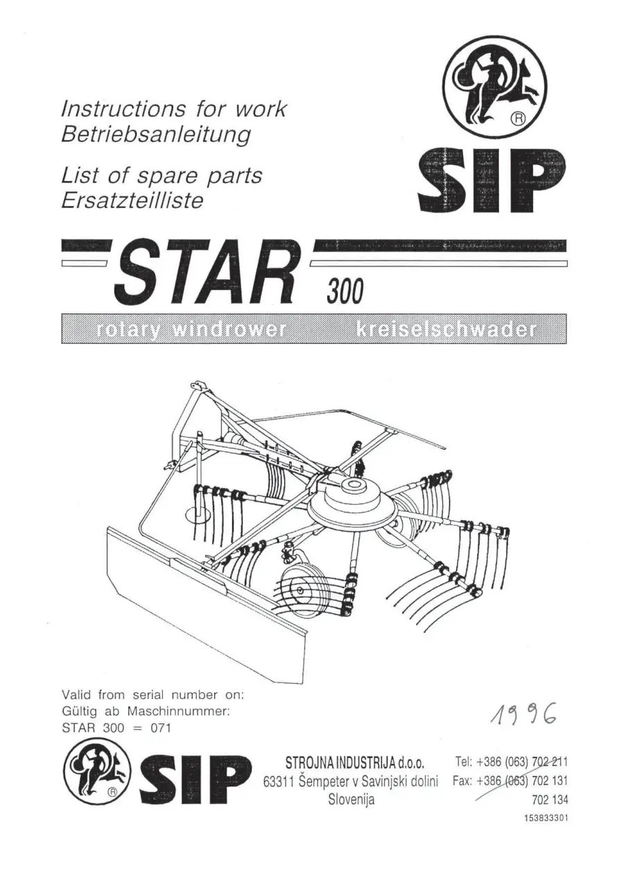 SIP 300 Parts Manual