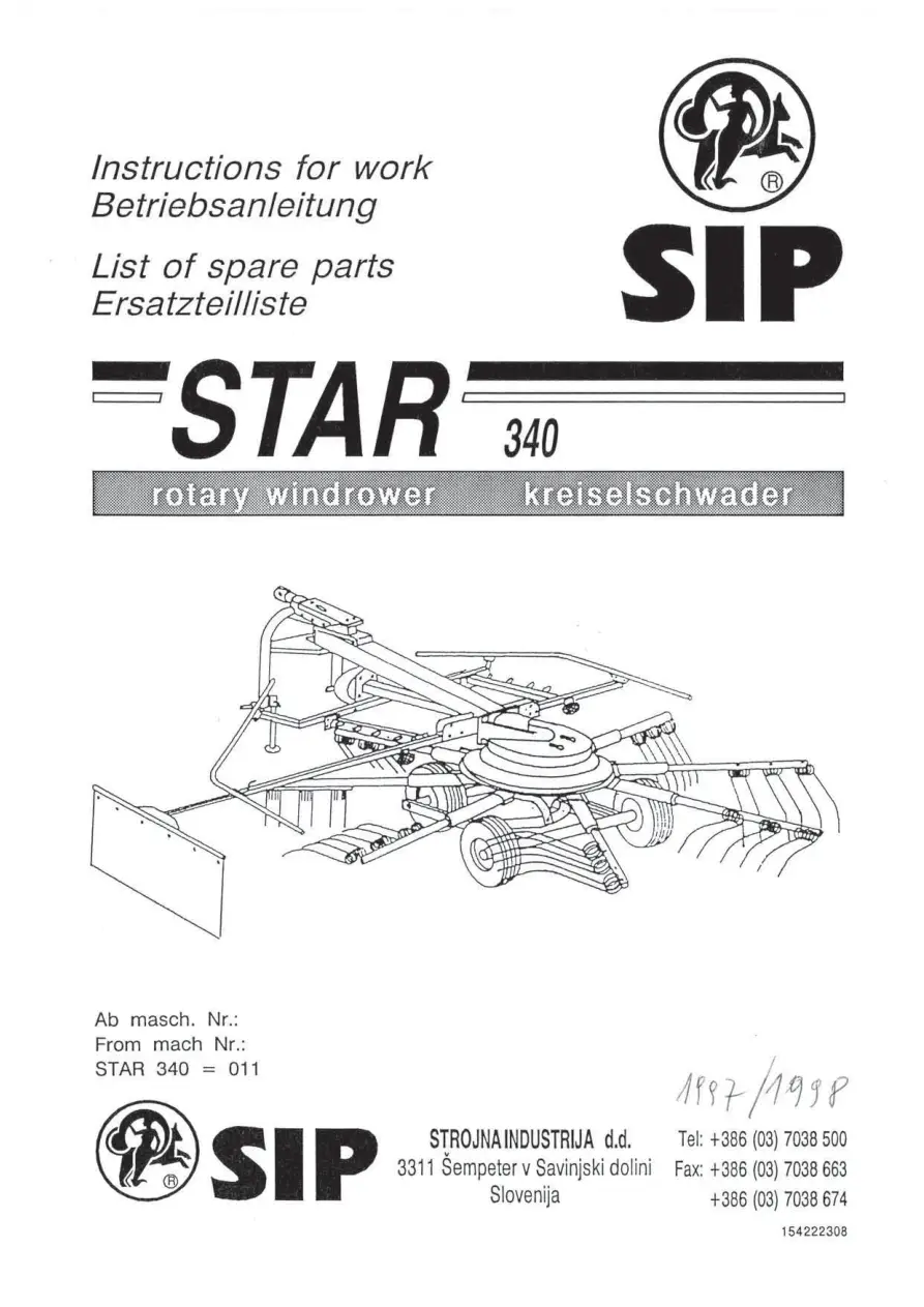SIP 340 Parts Manual