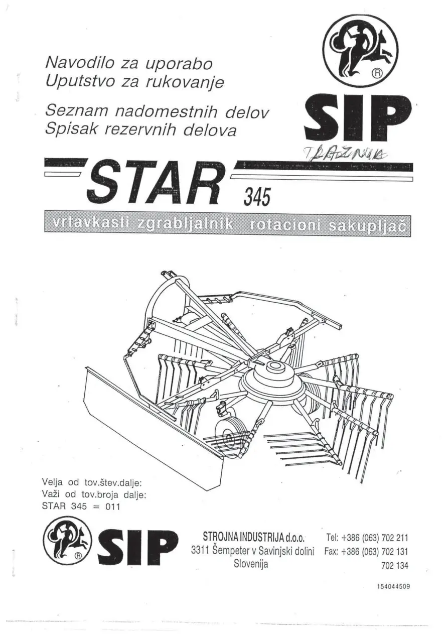 SIP 345 Parts Manual