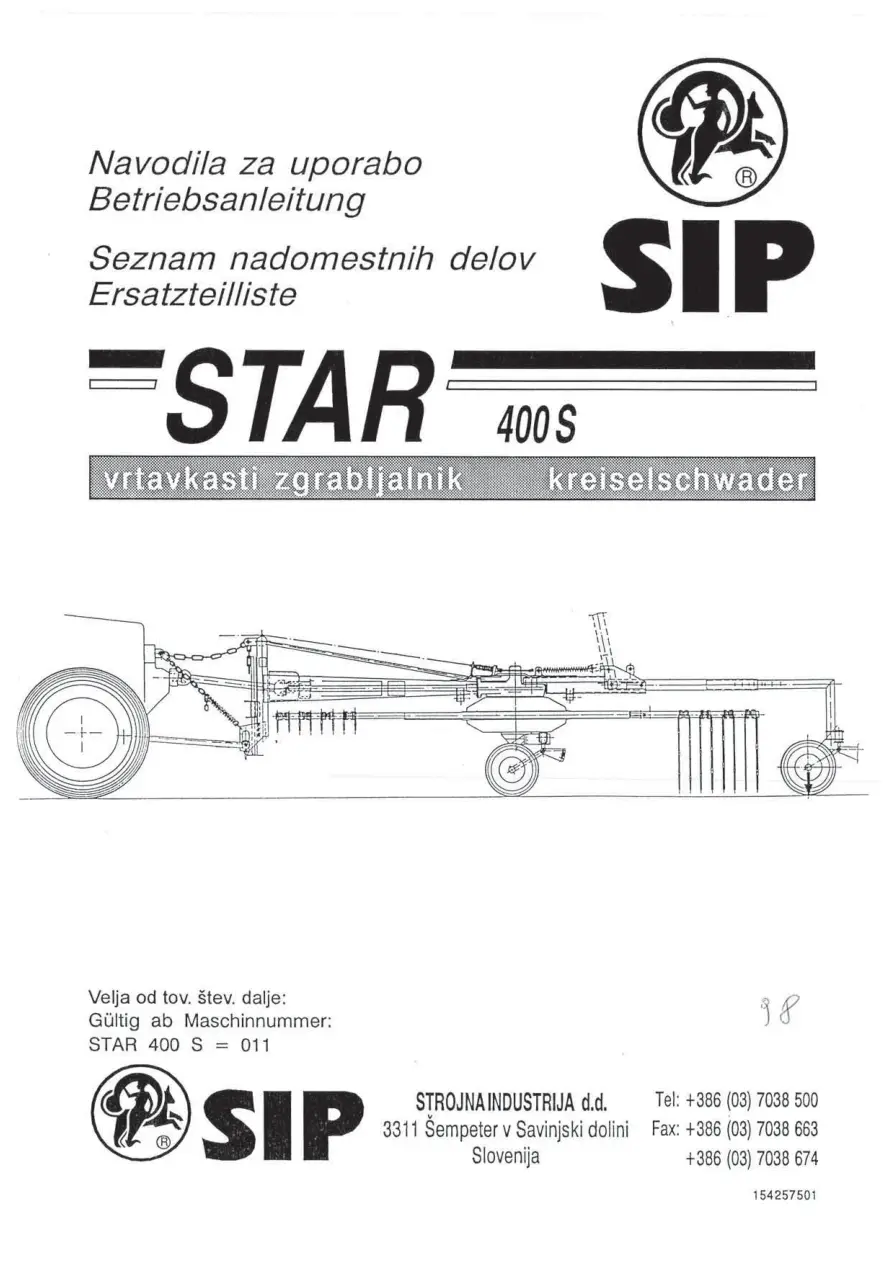 SIP 400S Parts Manual