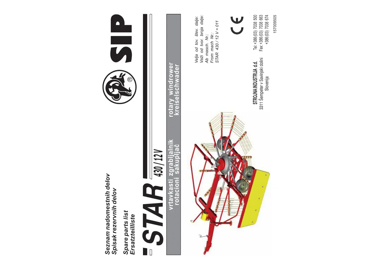 SIP 430 12V Parts Manual