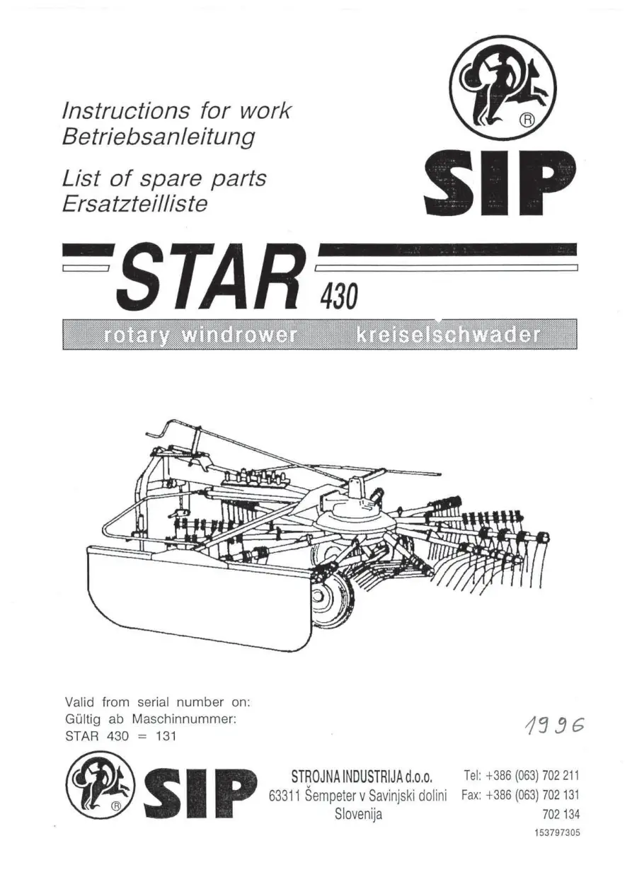 SIP 430 Parts Manual