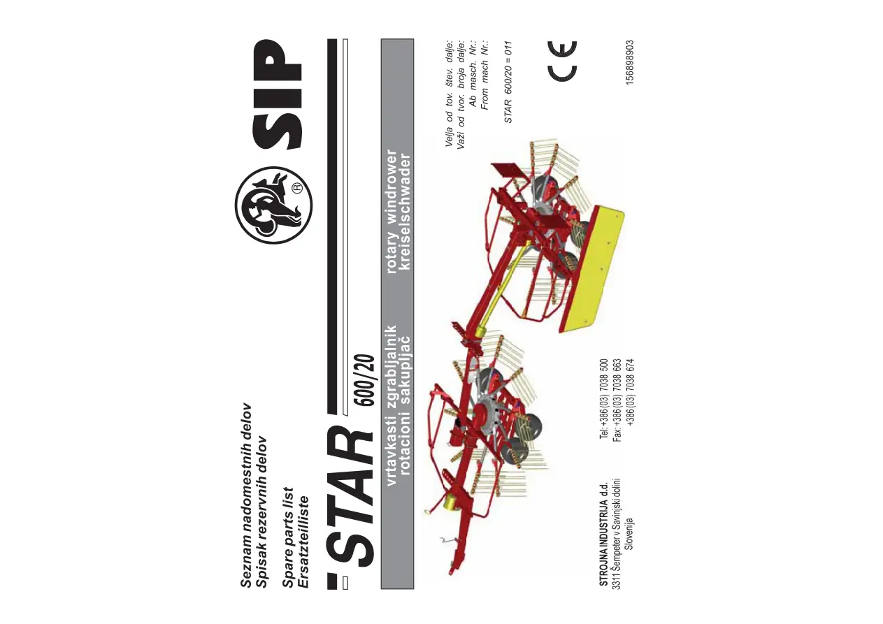 SIP 600 20 Parts Manual
