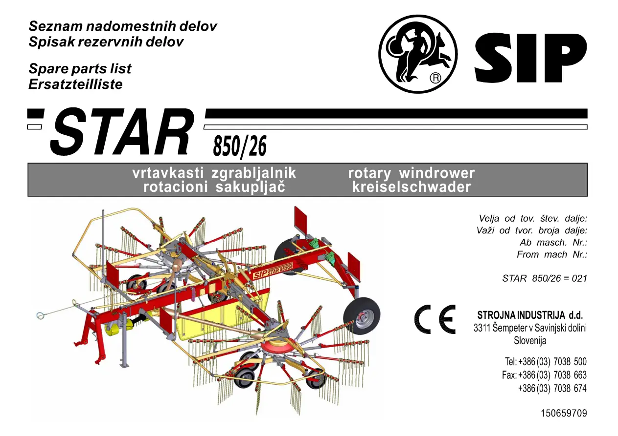 SIP 850 26 Parts Manual