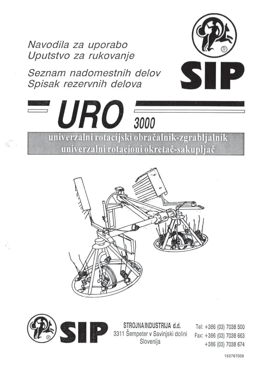 SIP Uro 3000 Parts Manual