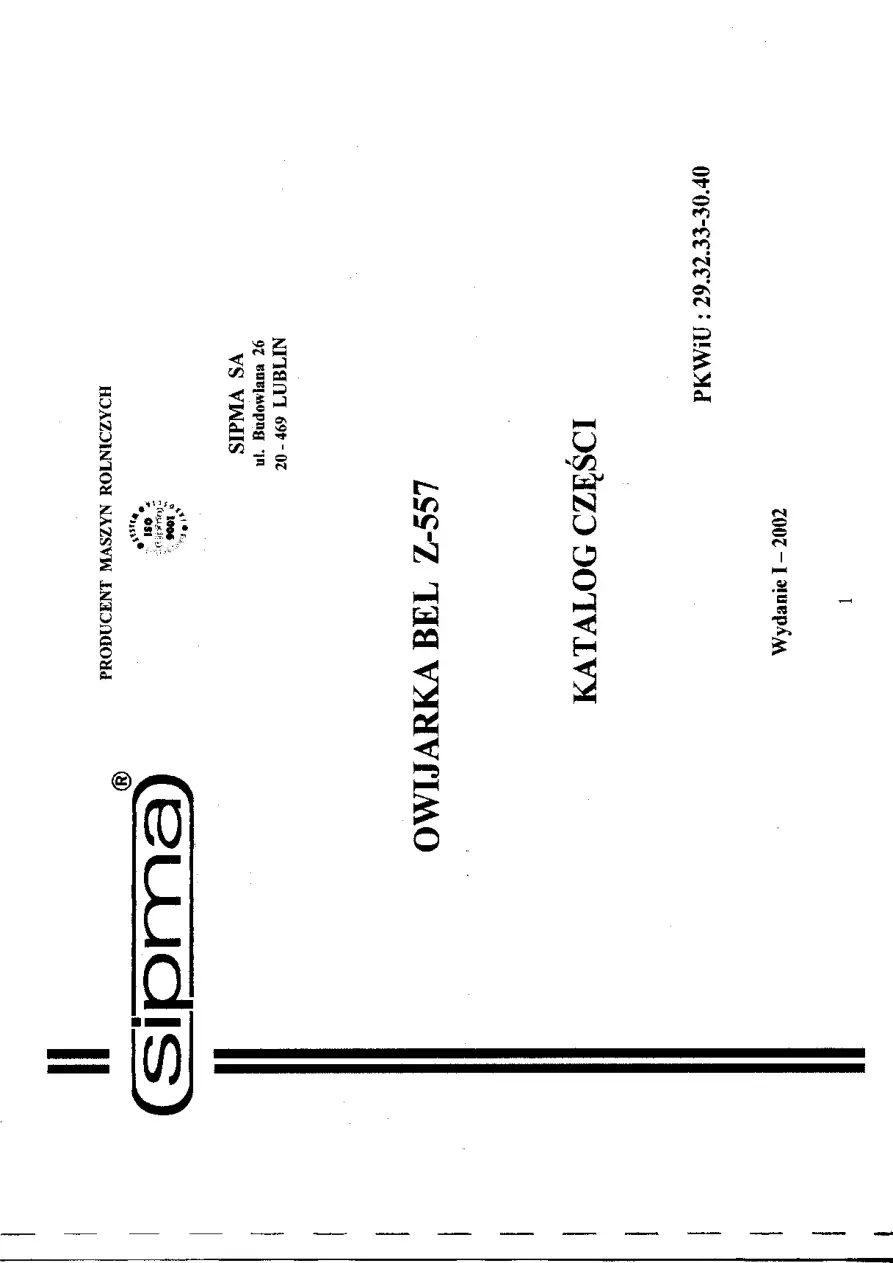 Sipma Z557 2002 Parts Manual