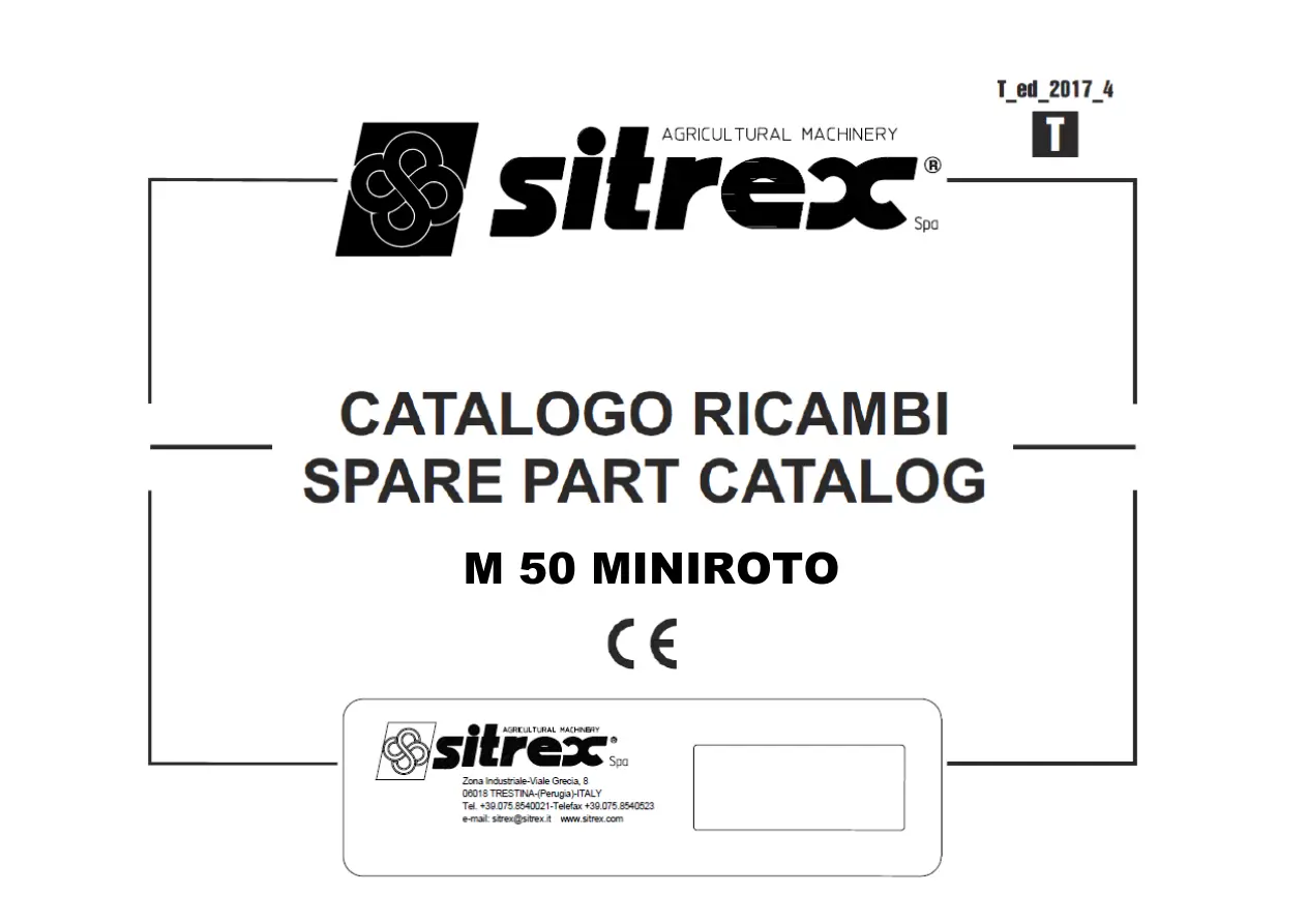 Sitrex M50 Pm & Parts Manual