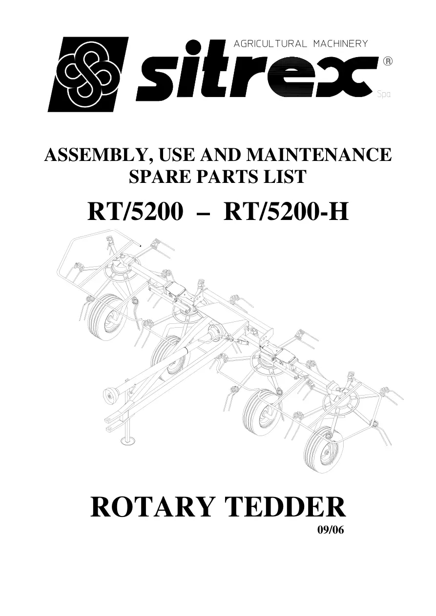 Sitrex Rt5200 Rt5200H & Parts Manual