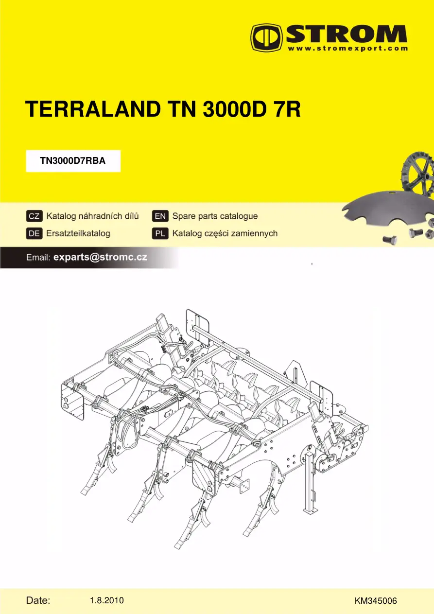 Strom Terraland Tn 3000D 7R 2010 Parts Manual