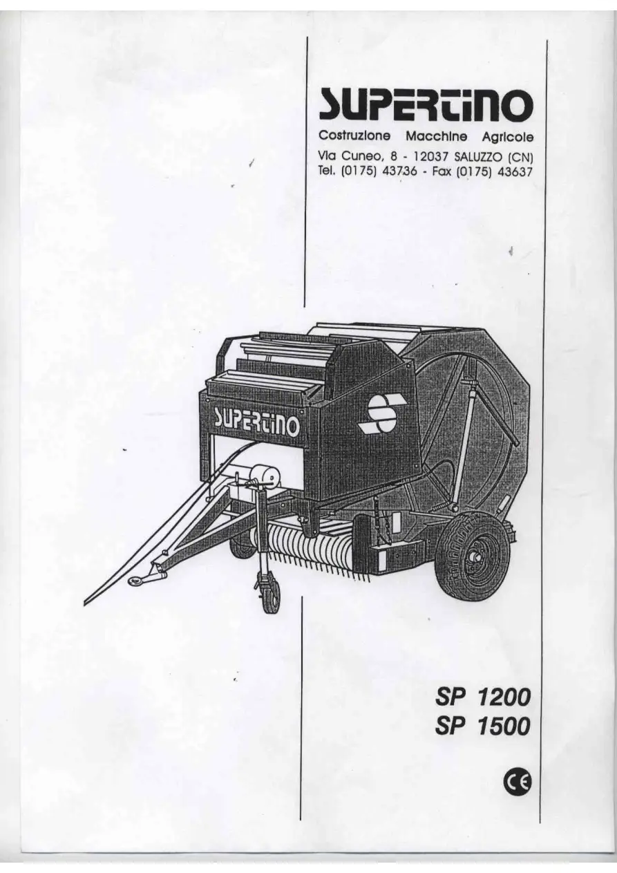 Supertino Sp1200 Sp1500 Parts Manual