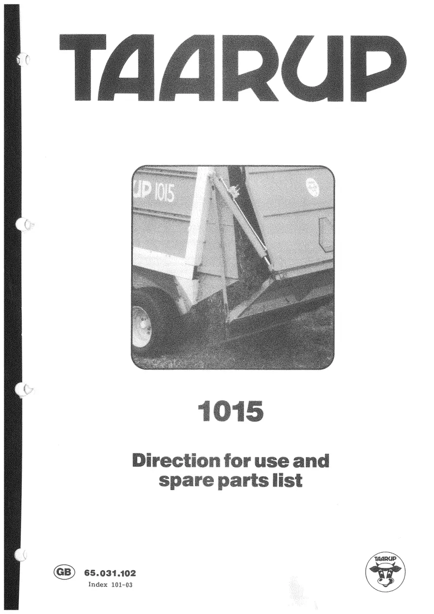 Taarup 1015 Parts Manual