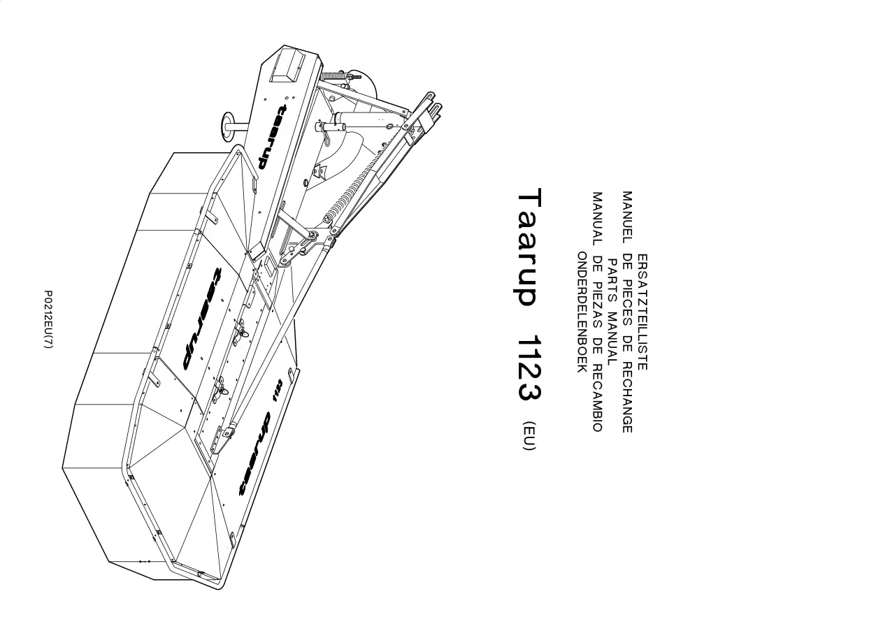 Taarup 1123 Mower Parts Manual
