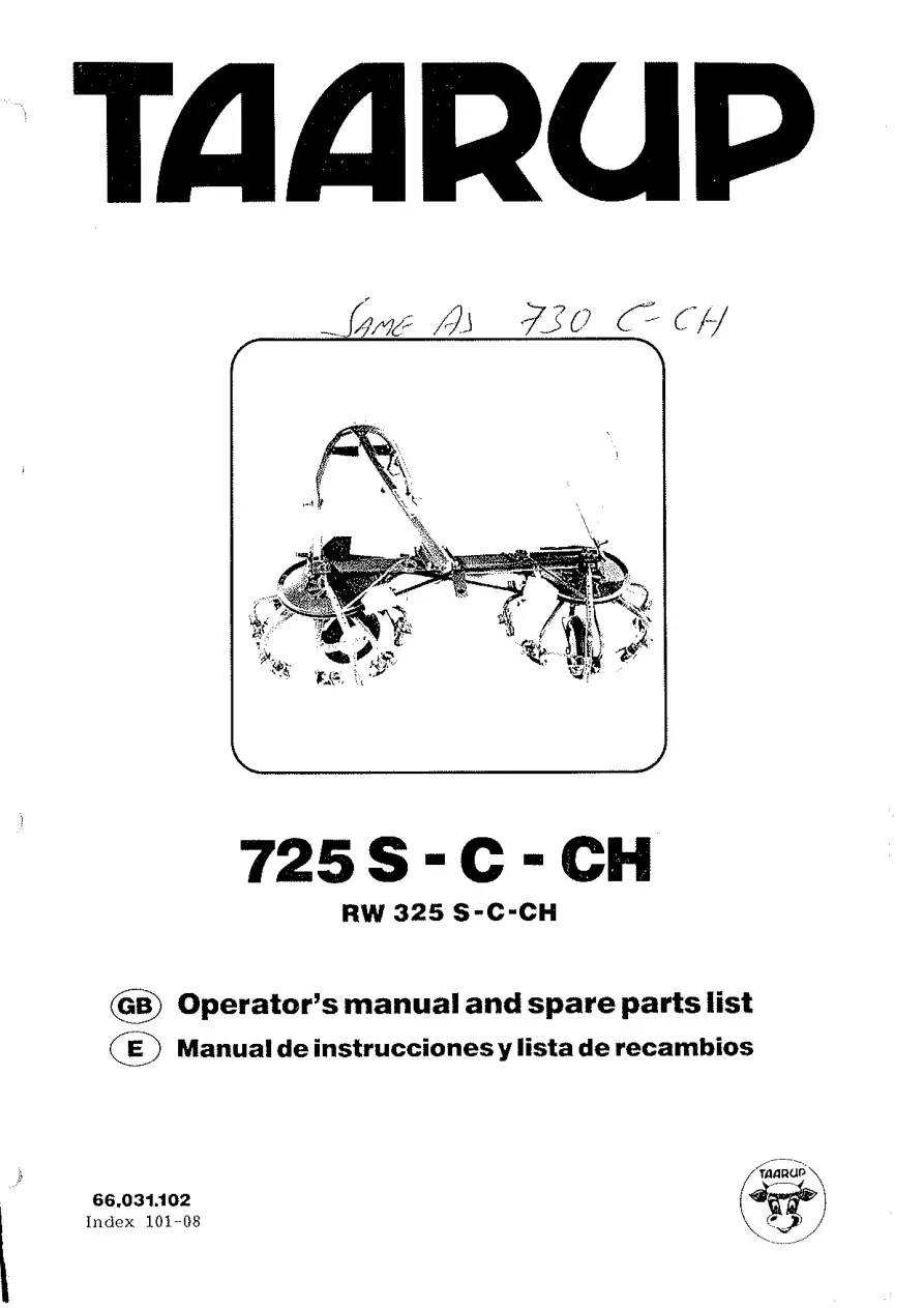 Taarup 725S Parts Manual