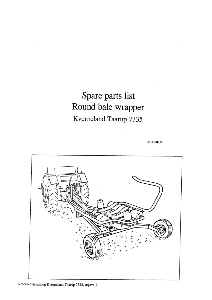 Taarup 7335 Parts Manual