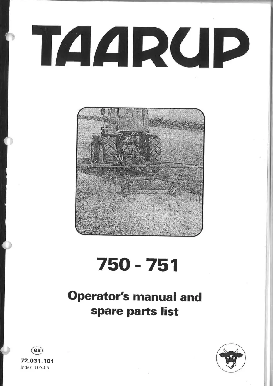 Taarup 750 751 Parts Manual