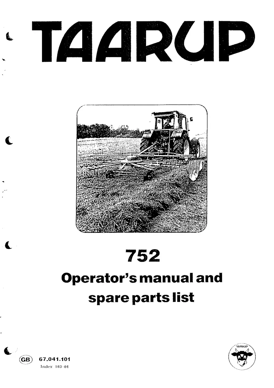 Taarup 752 Parts Manual