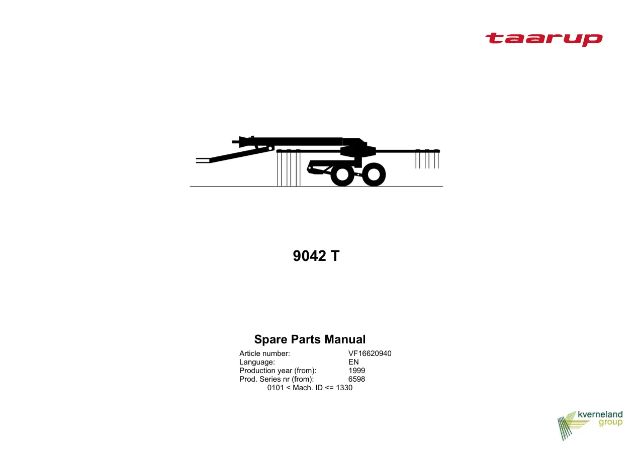 Taarup 9042T 1999 Operators Manual