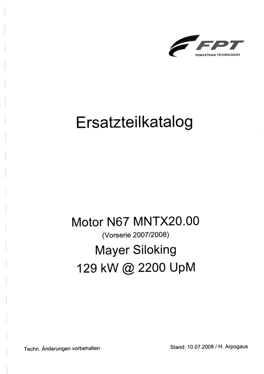 Taarup N67 129Kw Parts Manual